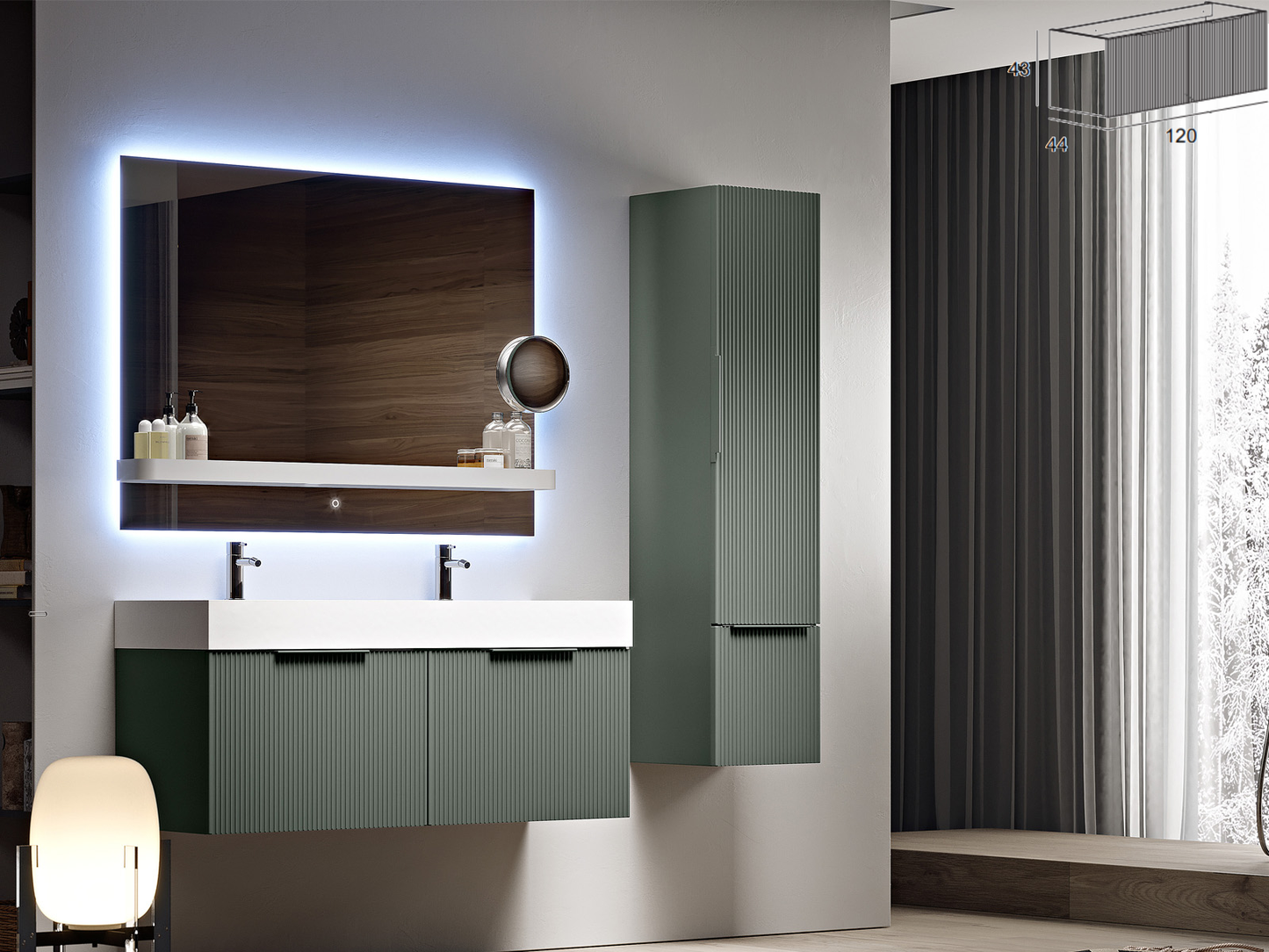 Долен шкаф са баня комплект с мивка