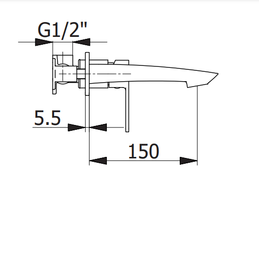 Смесител за умивалник за вграждане