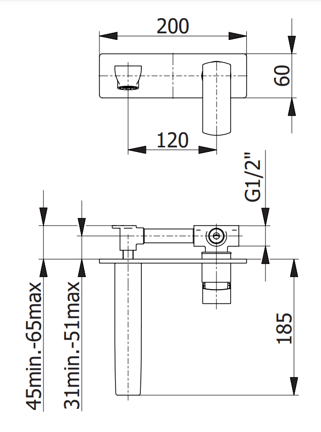 Смесител за умивалник за вграждане