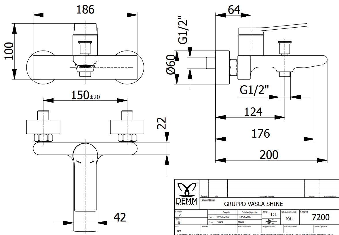 Смесител за вана с душ