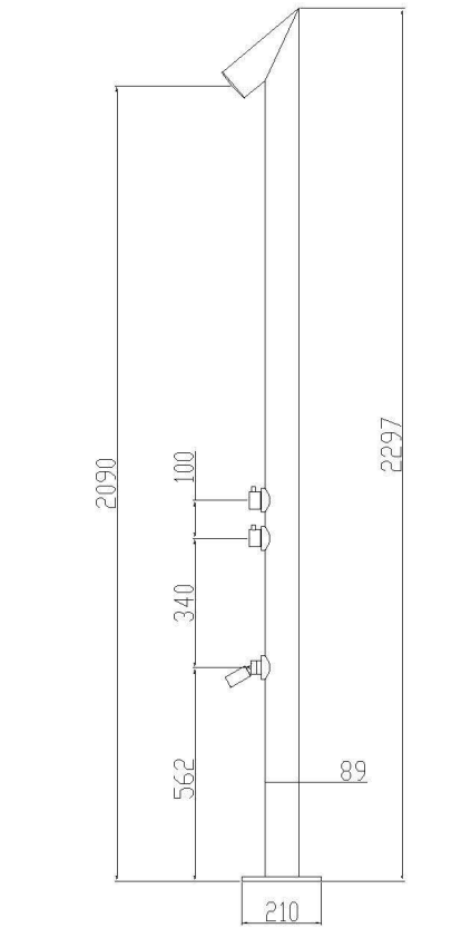 Душ колона за басейн