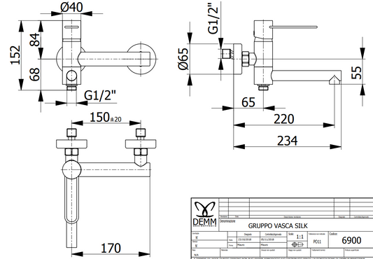 Смесител за вана с душ