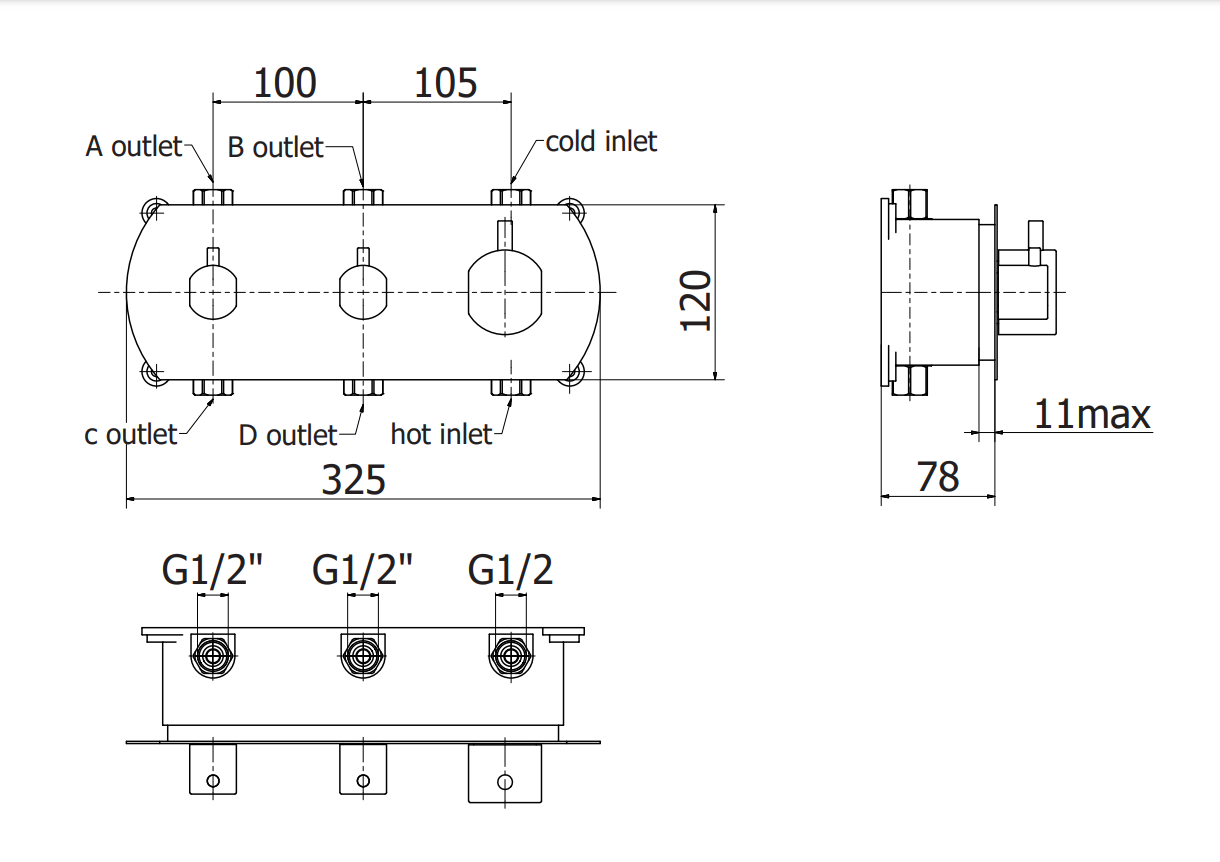 4-пътен термостатен смесител