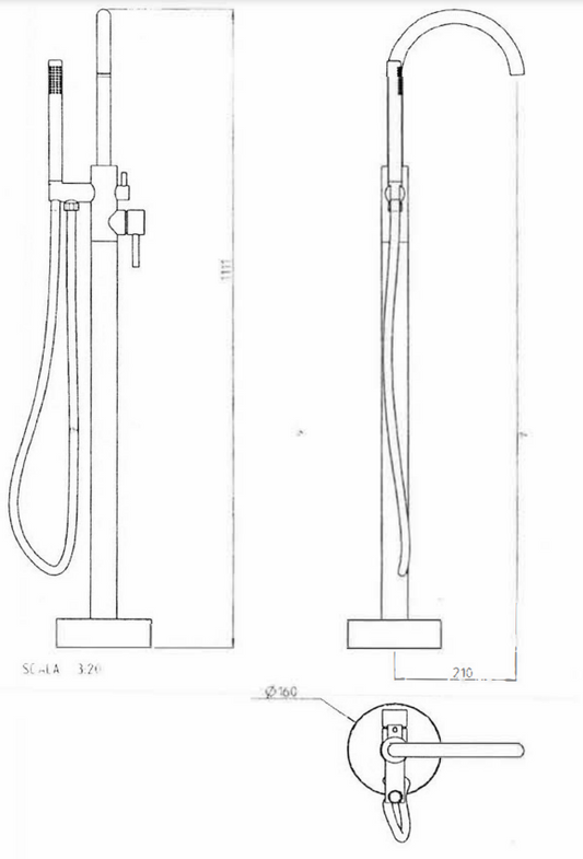 Смесител за вана с душ