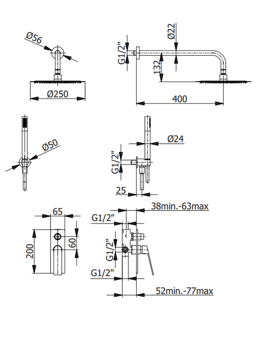 Душ система за вграждане