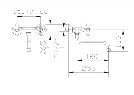Стенен смесител за кухня