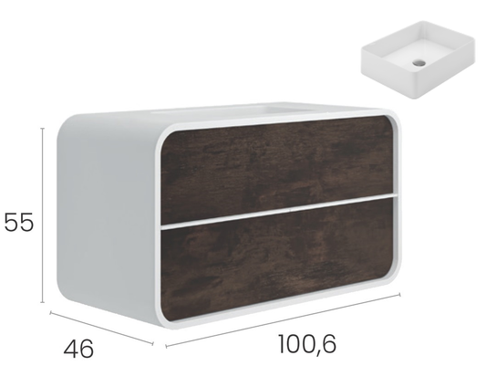 Долен шкаф за баня коплект с мивка