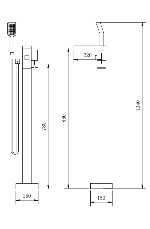 Смесител за вана с душ