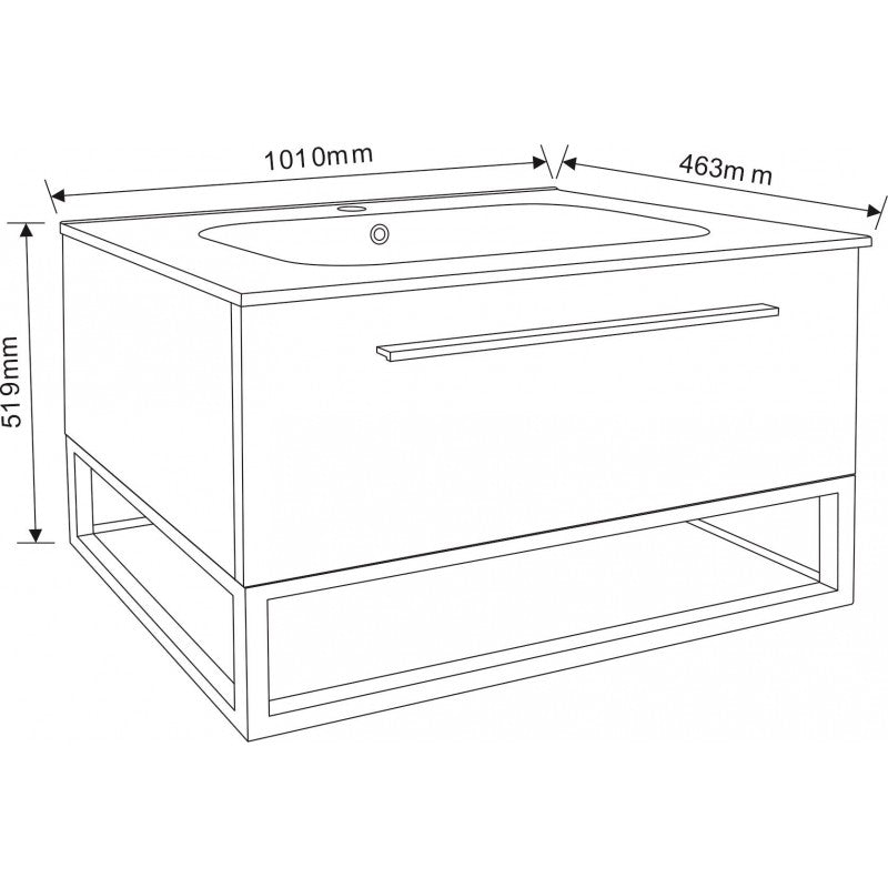 Конзолен шкаф за баня ICP 10050WOODEN