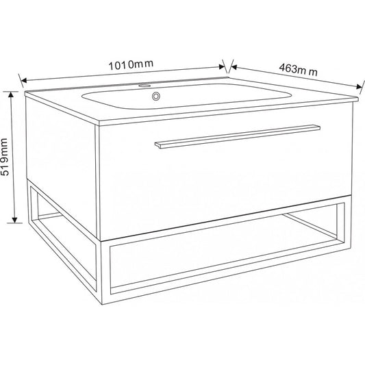 Console bathroom cabinet ICP 10050WOODEN