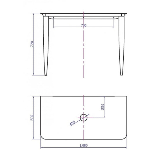 Bathroom countertop ICB 10072W