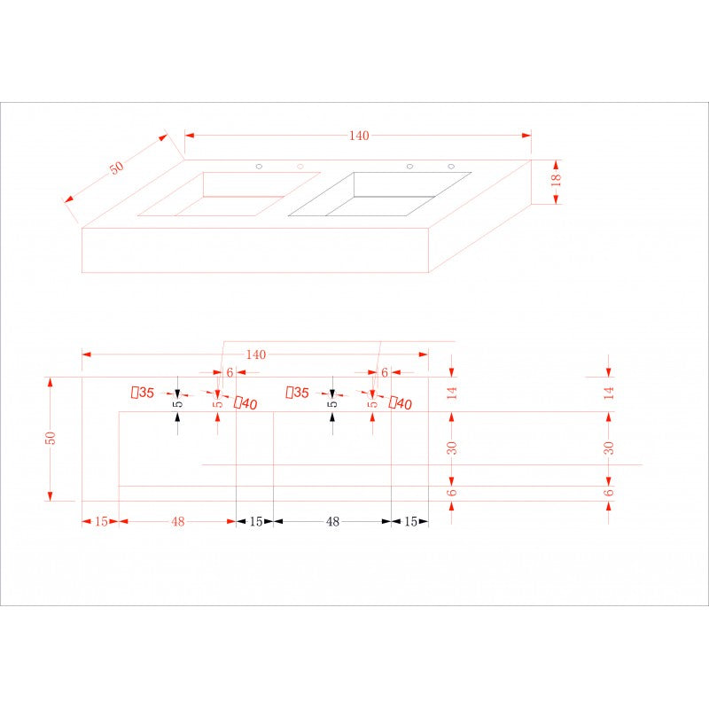 УМИВАЛНИК СИВ МАТ ICL 12049/140G БЕЗ ОТВОР