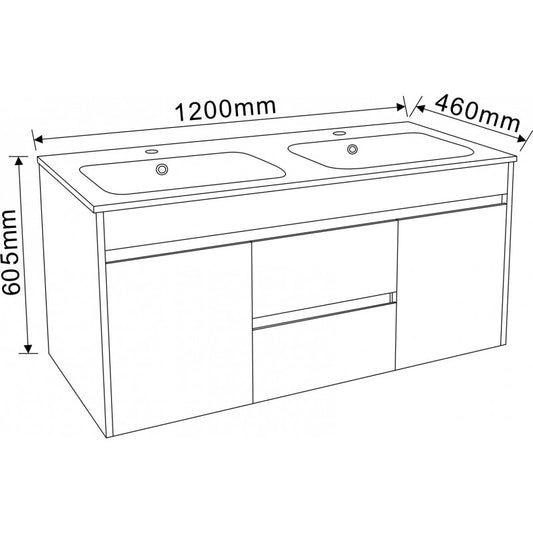 Console bathroom cabinet ICP 12060