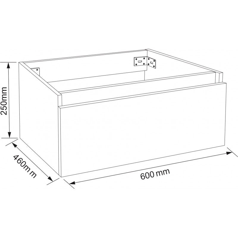 Конзолен шкаф за баня ICP 4425-60
