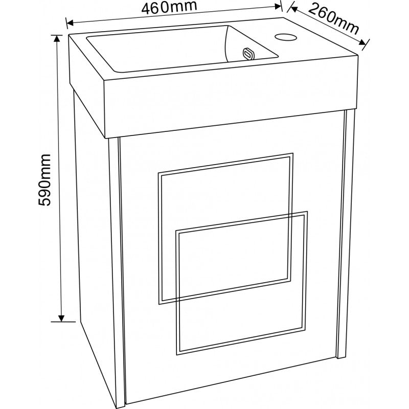 Console bathroom cabinet ICP 38127R