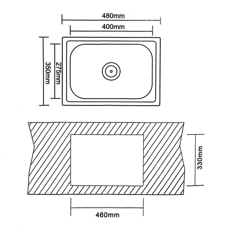 Countertop sink