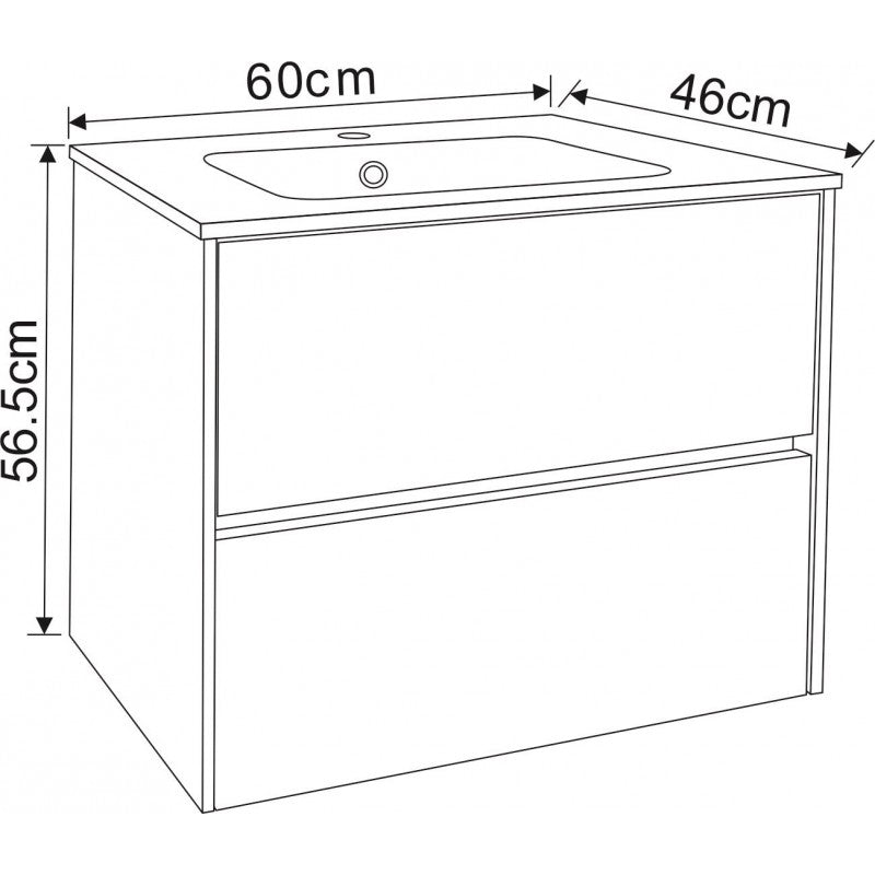 Конзолен шкаф за баня ICP 5955