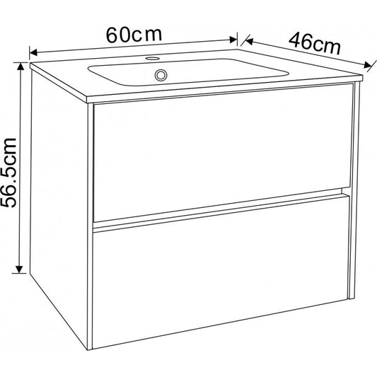 Console bathroom cabinet ICP 5955MB BLAKE