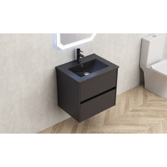 Bathroom console cabinet BG 5955MB BLACK + SINK 5953B-2 BLACK