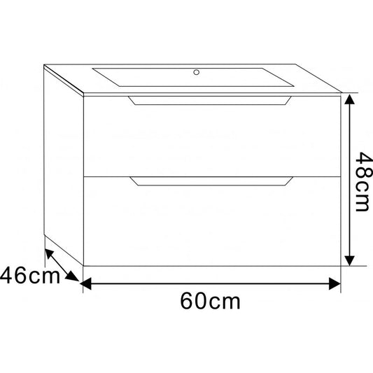 Конзолен шкаф за баня ICP 6026