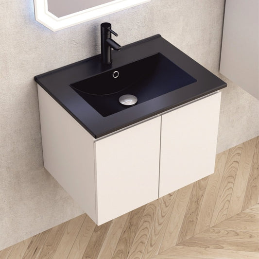Bathroom console cabinet ICP 6045 + SINK ICC 5953B-2 BLACK MATTE