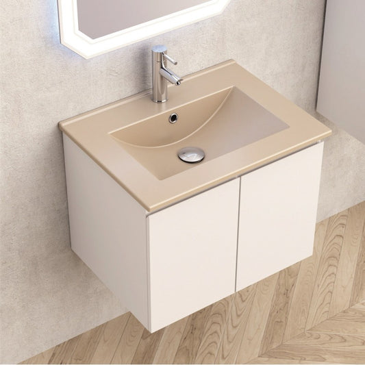 Console bathroom cabinet ICP 6045 + SINK ICC 6066BG BEIGE MATTE