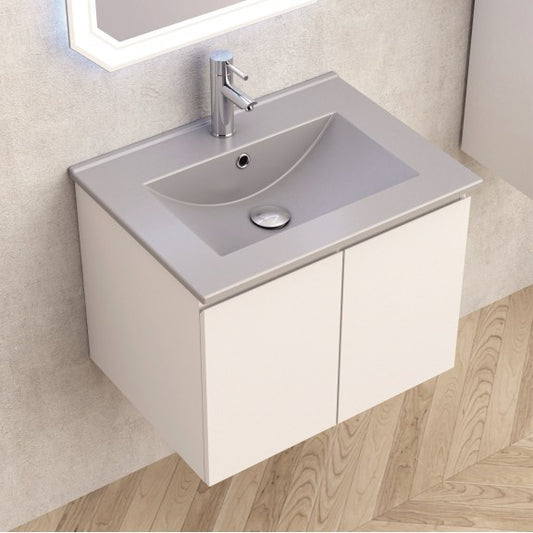 Bathroom console cabinet ICP 6045 + SINK ICC 6066G GREY MATTE