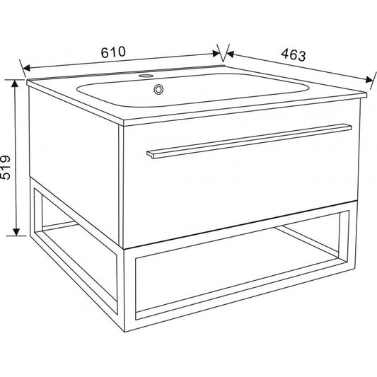 Console bathroom cabinet ICP 6050WOODEN ANIELA