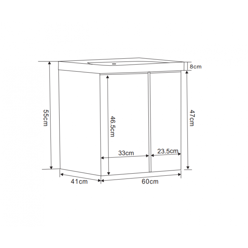 Console bathroom cabinet ICP 6087 "ZORA"