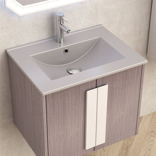 Bathroom console cabinet BG 6451-2 + 6066G GREY MATTE