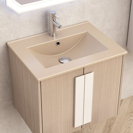 Bathroom console cabinet BG 6451-3 + 6066BG BEIGE MATTE