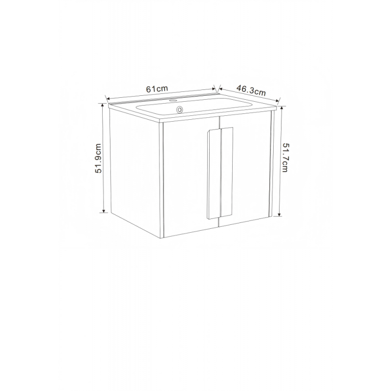 Конзолен шкаф за баня ICP 6451-3