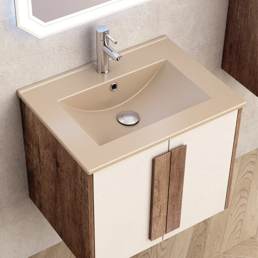 Bathroom console cabinet BG 6451 + 6066BG BEIGE MATTE