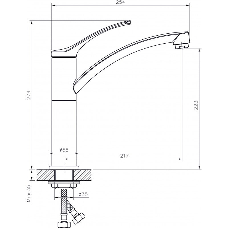 Countertop sink
