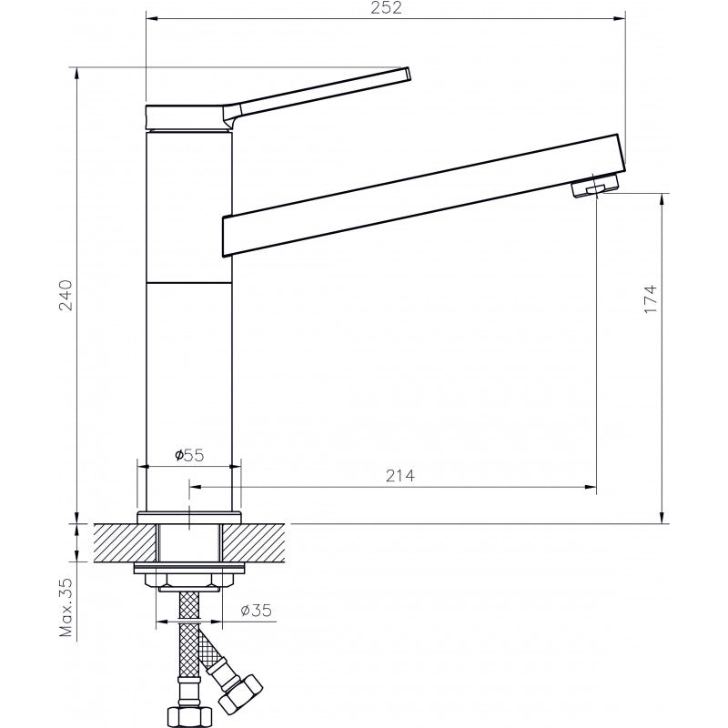 Countertop sink