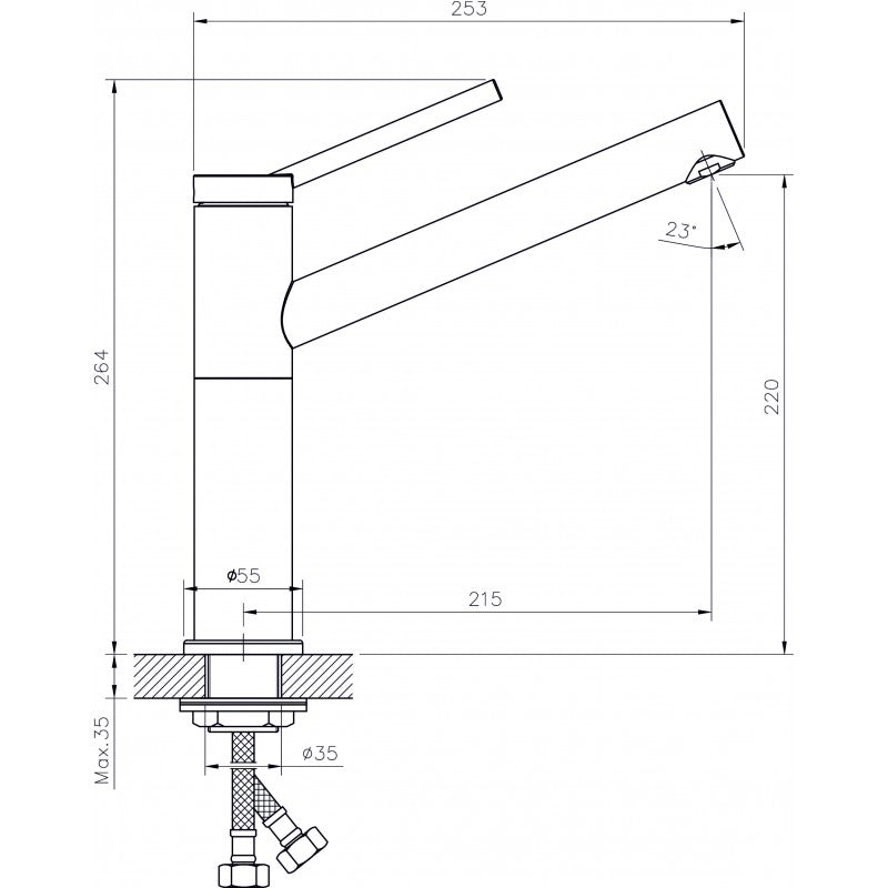 Countertop sink