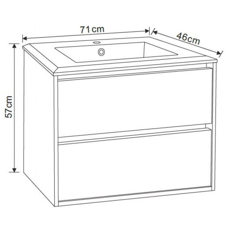 Console bathroom cabinet ICP 7255 VEDA