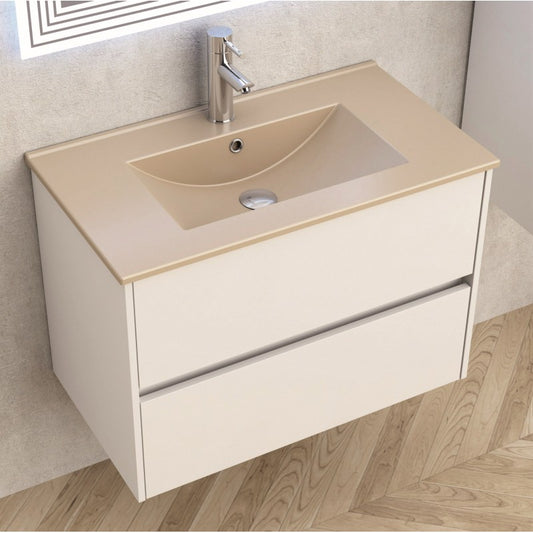 Bathroom console cabinet ICP 7955 + SINK ICC 8066BG BEIGE MAT