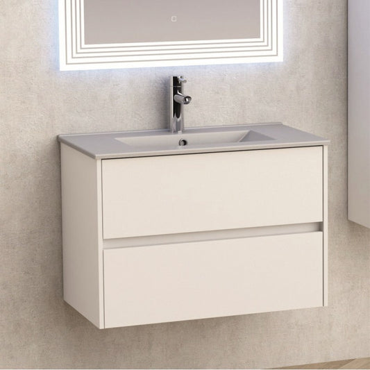 Bathroom console cabinet ICP 7955 + SINK ICC 8066G GREY MAT