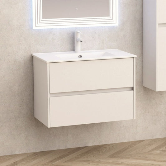 Bathroom console cabinet BG 7955 + SINK ICC 8066 WHITE GLOSS