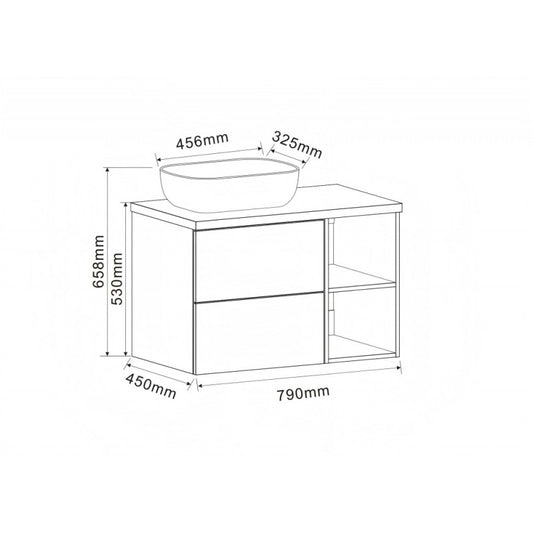 Console bathroom cabinet ICP 8046-53