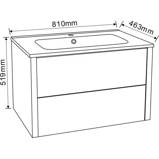 Console bathroom cabinet ICP 8050MB