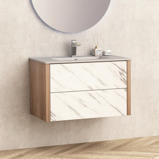 Bathroom console cabinet BG 8050 + SINK ICC 8066G GREY MATTE