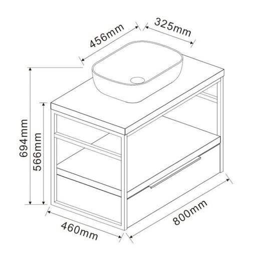 Console bathroom cabinet ICP 8056-039 KOMO