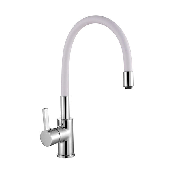 Смесител за кухня DEMM 8084B, хром, бял