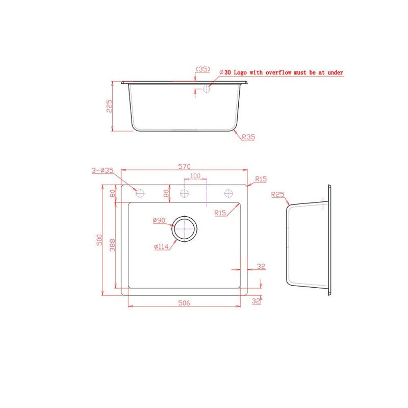 Countertop sink
