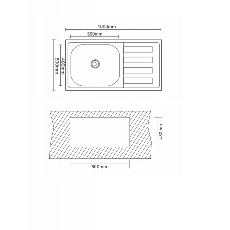 Countertop sink