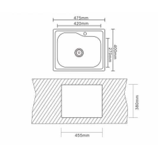 Countertop sink