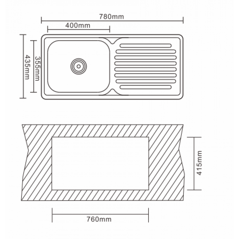 Countertop sink