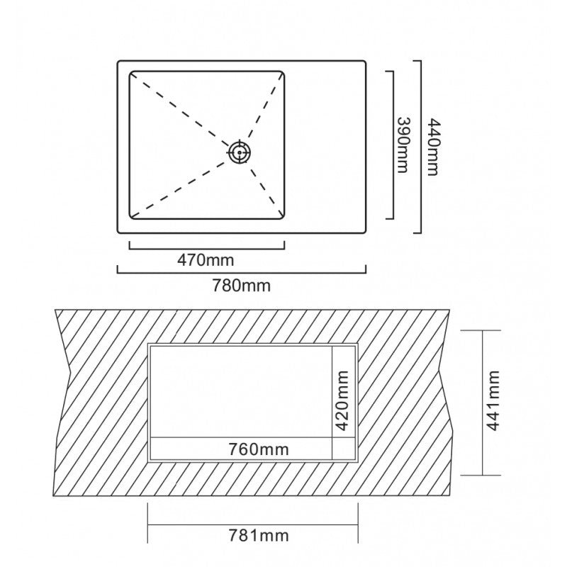 Countertop sink